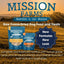 Mission Farms freeze-dried dog food packages offering balanced nutrition with real meats and farm-fresh ingredients