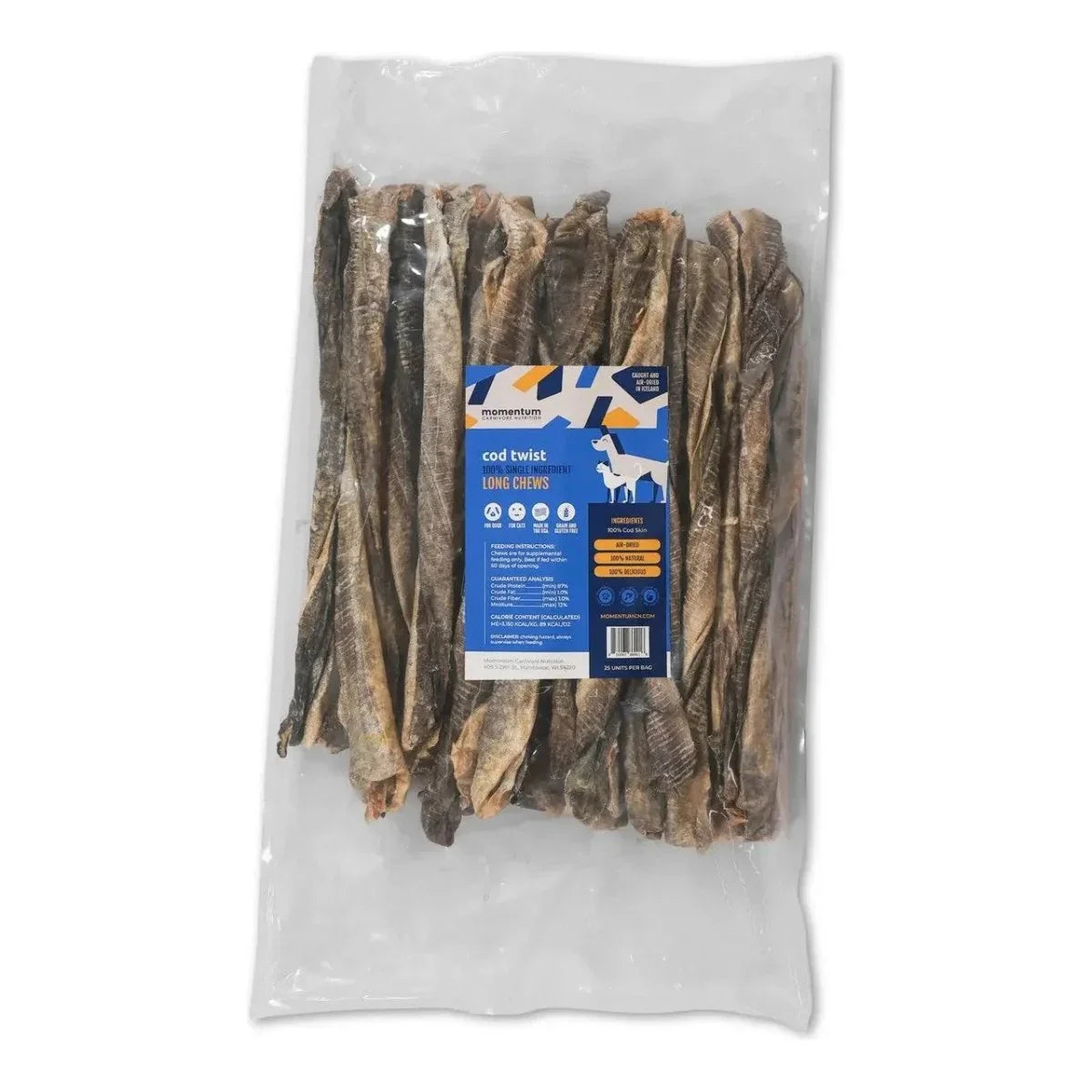 Momentum Carnivore Nutrition Cod Twist Dog Chews - Talis Us