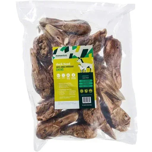 Momentum Carnivore Nutrition Freeze - Dried Duck Head Dog Chew 18ct - Talis Us
