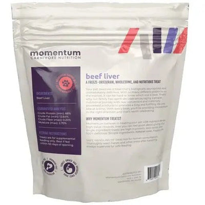 Momentum Carnivore Nutrition Freeze Dried Raw Beef Liver Treats 4oz - Talis Us