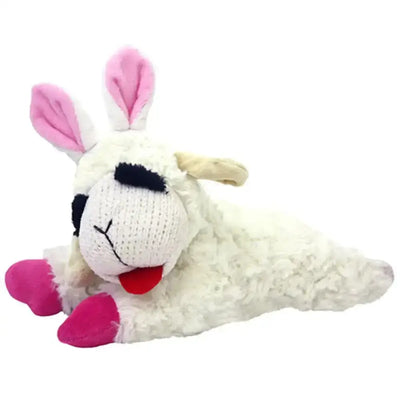 Multipet Easter Lamb Chop Dog Toys with Soft Plush Fabric for Interactive Playtime