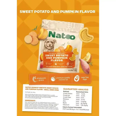 Natoo Biscuits Sweet Potato and Pumpkin Flavor Dog Recipe - Talis Us