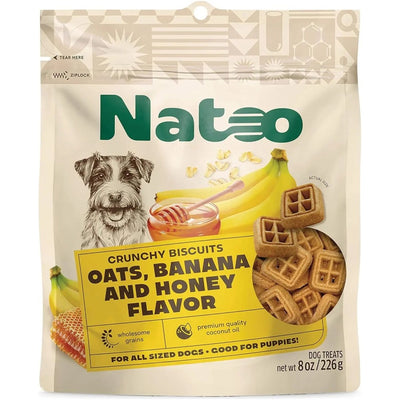 Natoo Biscuits with Oats Banana and Honey for Skin and Coat Health - Talis Us