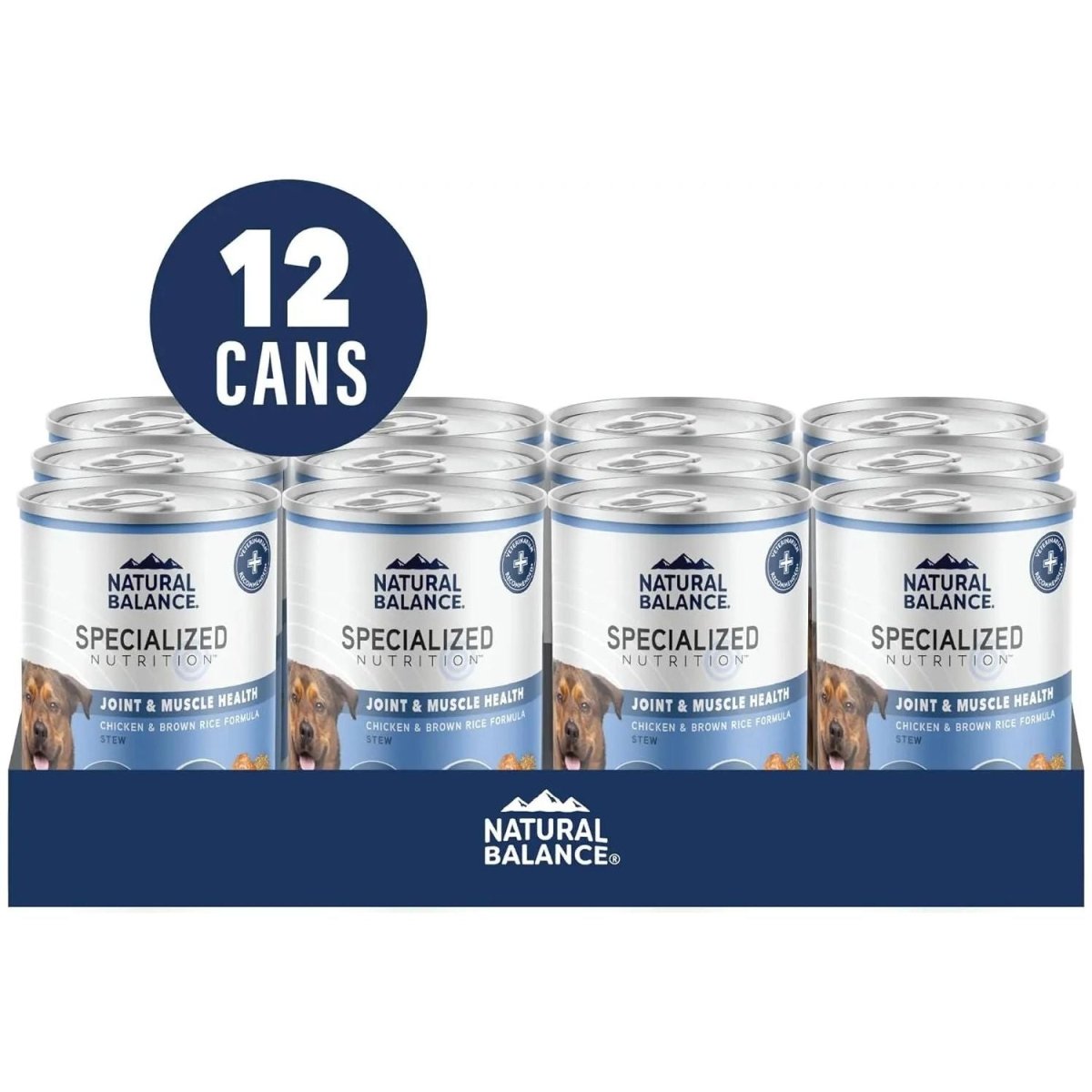 Natural Balance Specialized Nutrition Joint & Muscle Health Adult Chicken & Brown Rice Formula Wet Dog Food 12ea/12.7 oz - Talis Us