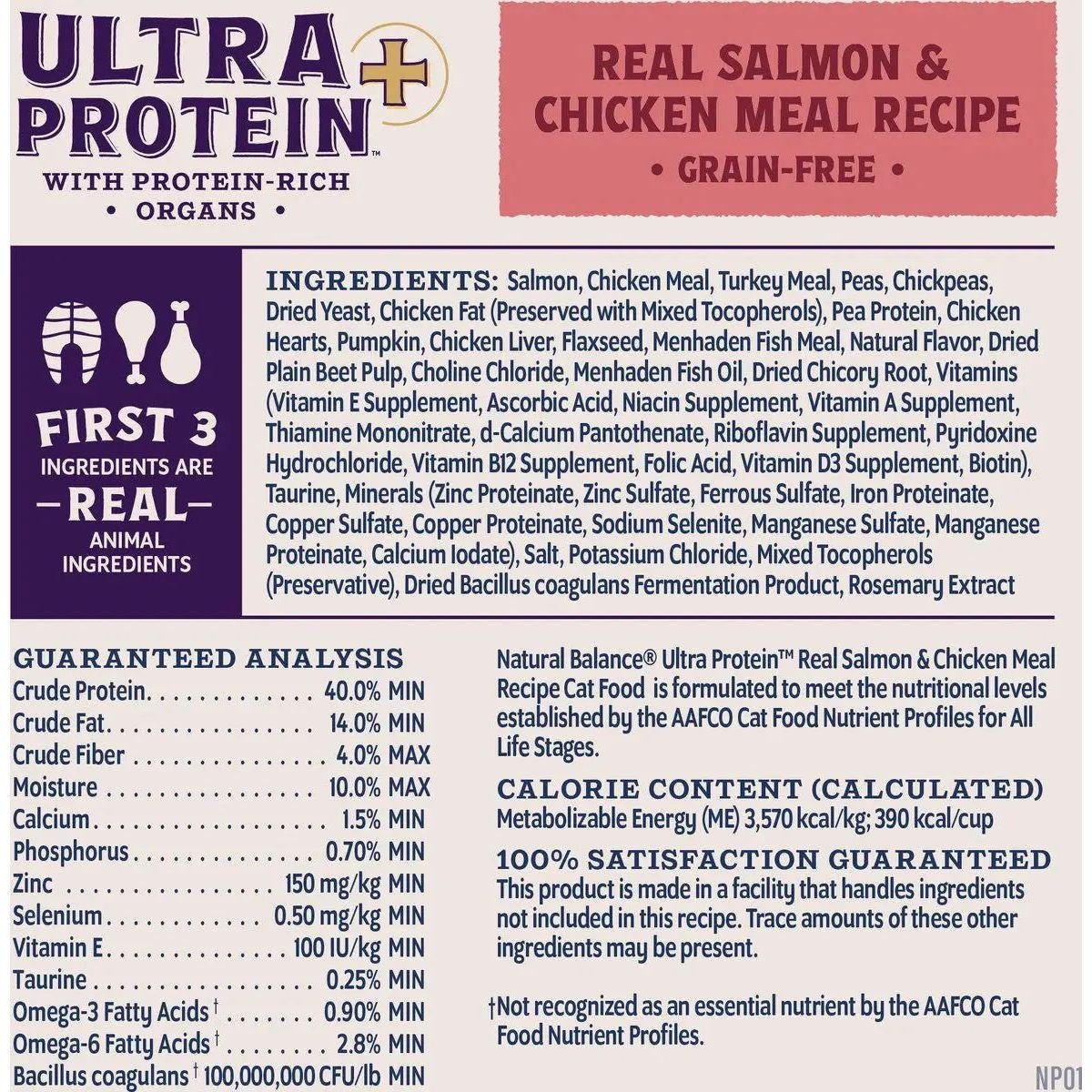 Natural Balance Ultra Protein Plus Skin/Coat/Digestive Health Salmon & Chicken Meal Dry Cat Food - Talis Us