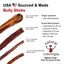Natural Cravings 12" BIG DADDY Bully Stick Dog Chews 3 to 4 Sticks Per lb - Talis Us