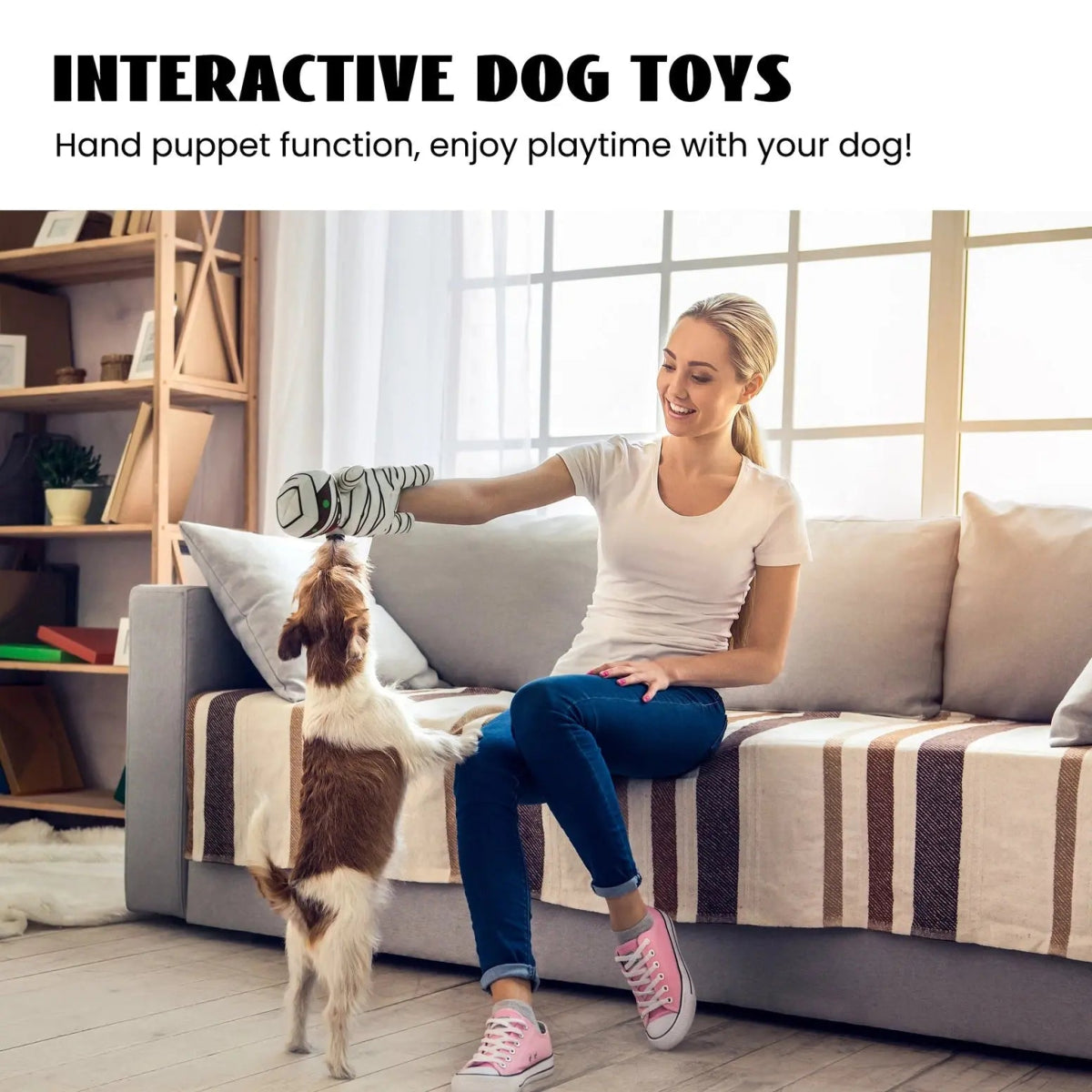 Nocciola Durable, Interactive Plush Toy for Dogs with 8 Organ Squeakers - Talis Us