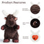 Nocciola Fuzzwoof Moose Heartbeat Comfort Plush Dog Toy - Talis Us