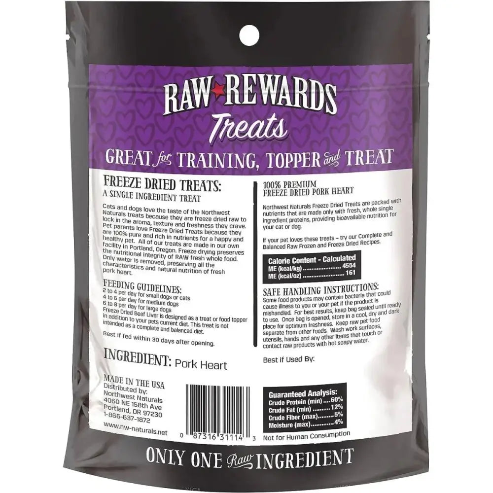 Northwest Naturals Pork Heart Freeze - Dried Treats for Dogs and Cats - Talis Us