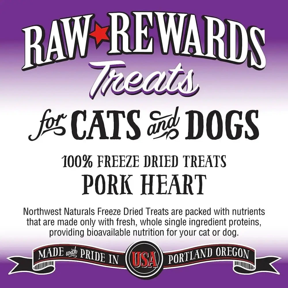 Northwest Naturals Pork Heart Freeze - Dried Treats for Dogs and Cats - Talis Us