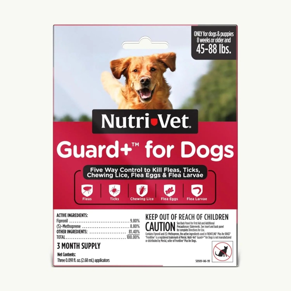 Nutri - Vet Guard Plus Flea & Tick Treatment for Dogs 3 pk - Talis Us