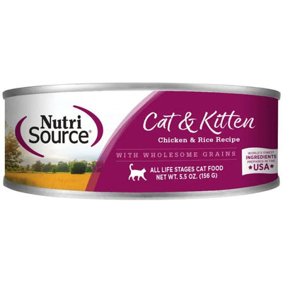 NutriSource Cat & Kitten All Life Stages Canned Cat Food 12ea/5.5 oz - Talis Us