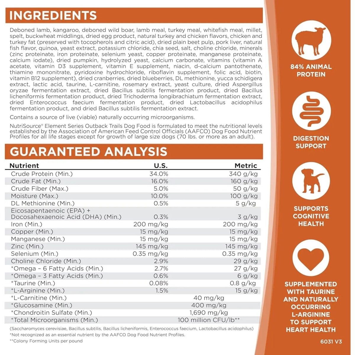 NutriSource Element Series Outback Trails Recipe Dry Dog Food - Talis Us