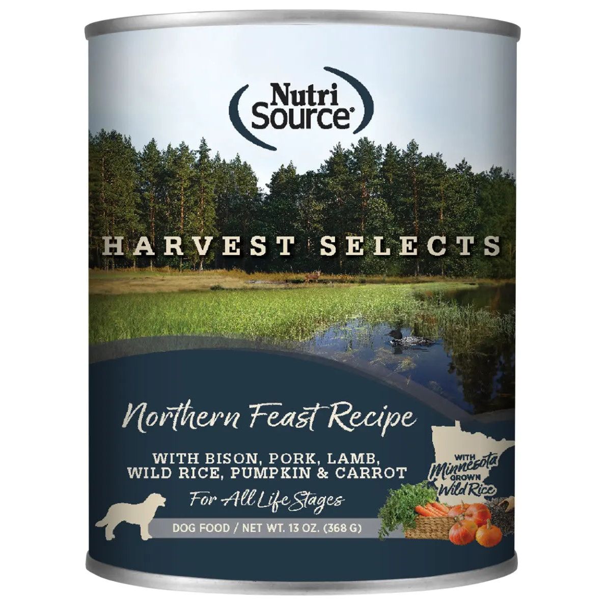 NutriSource Harvest Selects Canned Dog Food 12ea/13 oz - Talis Us