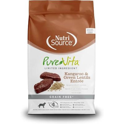 NutriSource PureVita Grain Free All Life Stages Kangaroo & Green Lentils Entree Dog Food - Talis Us