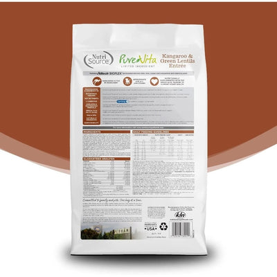 NutriSource PureVita Grain Free All Life Stages Kangaroo & Green Lentils Entree Dog Food - Talis Us