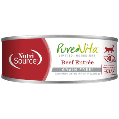 NutriSource PureVita LID Grain Free Canned Cat Food 12ea/5.5 oz - Talis Us