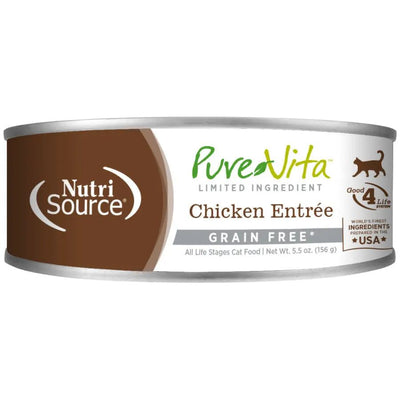 NutriSource PureVita LID Grain Free Canned Cat Food 12ea/5.5 oz - Talis Us