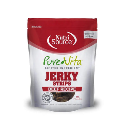 NutriSource PureVita LID Jerky Strips Dog Treats 4 oz - Talis Us
