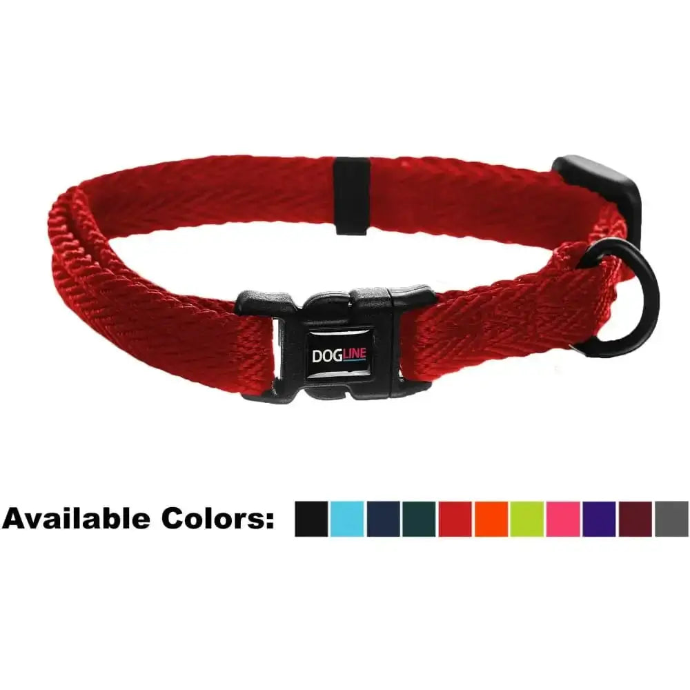 Nylon Flat Dog Collar Adjustable Pet Collars for Puppy Small Medium Large Dogs Dogline