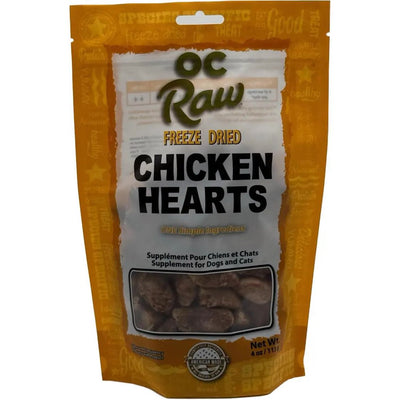 OC Raw Chicken Hearts Freeze Dried Dog Treats 4oz - Talis Us