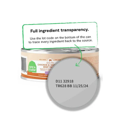 Open Farm Grain Free Chicken & Grass - Fed Beef Wet Cat Food - Talis Us