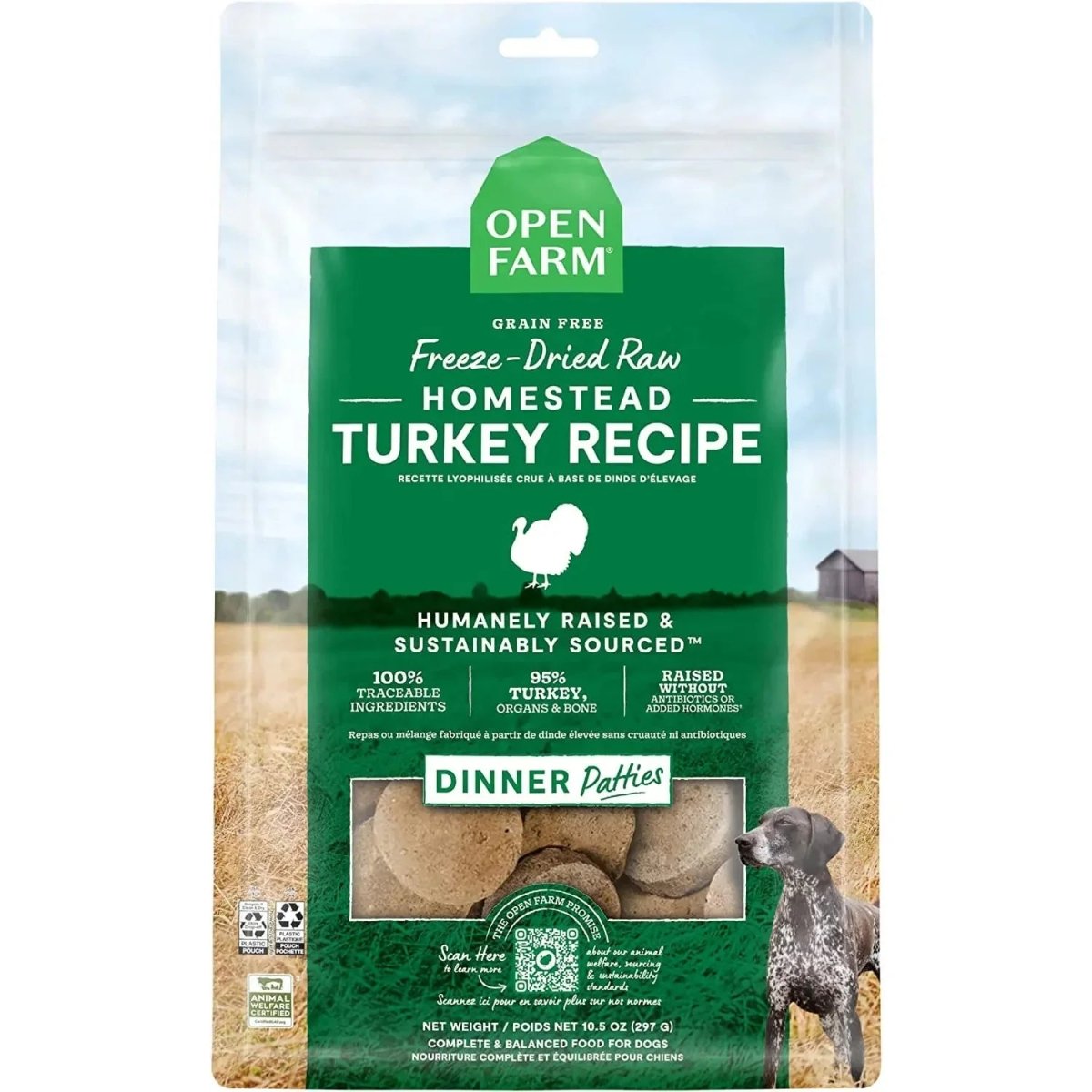 Open Farm Homestead Turkey Freeze - Dried Raw Patties Dog Food - Talis Us