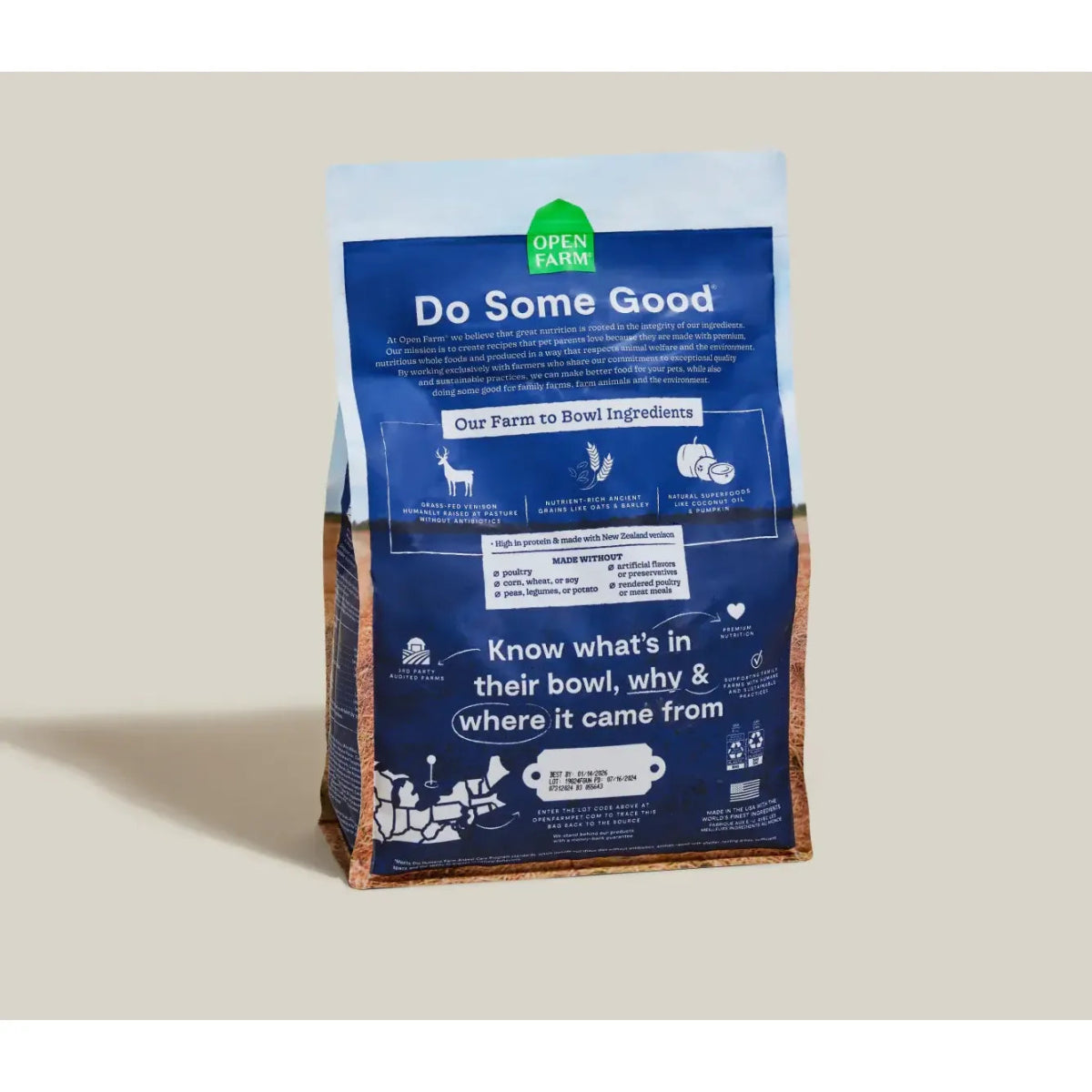 Open Farm New Zealand Venison and Ancient Grains Dry Dog Food - Talis Us