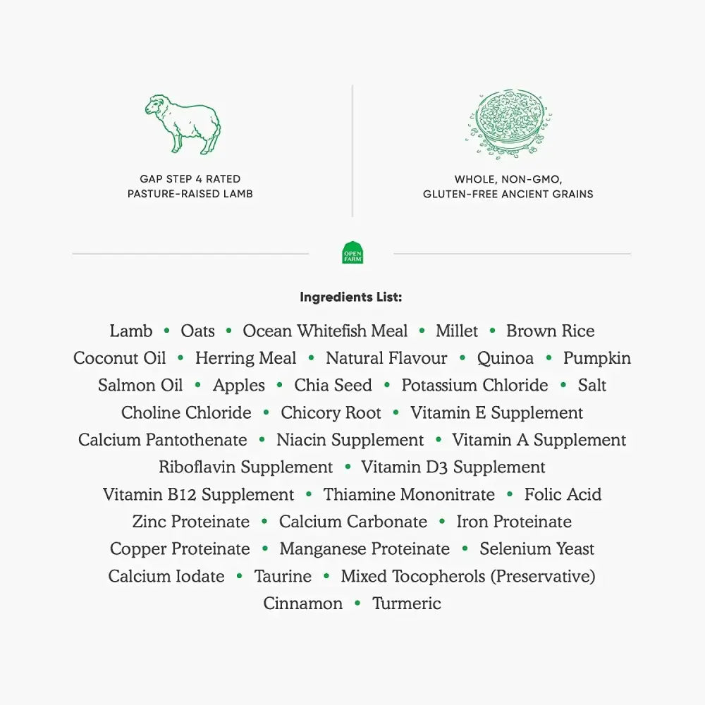 Open Farm® Pasture-Raised Lamb & Ancient Grain Dry Dog Food Open Farm