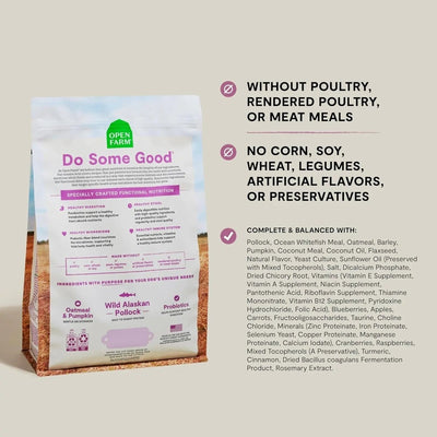 Open Farm Veterinarian Formulated Kibble Pollock & Oatmeal Digestive Health Dog Food - Talis Us