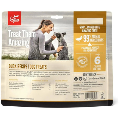 ORIJEN Free - Run Duck Grain - Free Freeze - Dried Dog Treats 3.25 oz - Talis Us