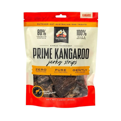 Outback Bones Prime Kangaroo Jerky Dog Treats pack with all-natural ingredients and premium protein