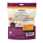Outback Bones natural emu jerky strips for dogs in a resealable package with nutritional information