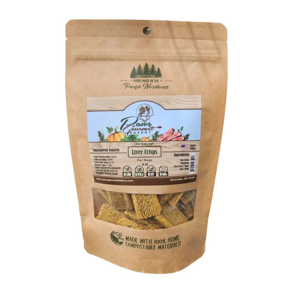 Paws Gourmet Bakery Liver Crisps Dog Treats - Talis Us