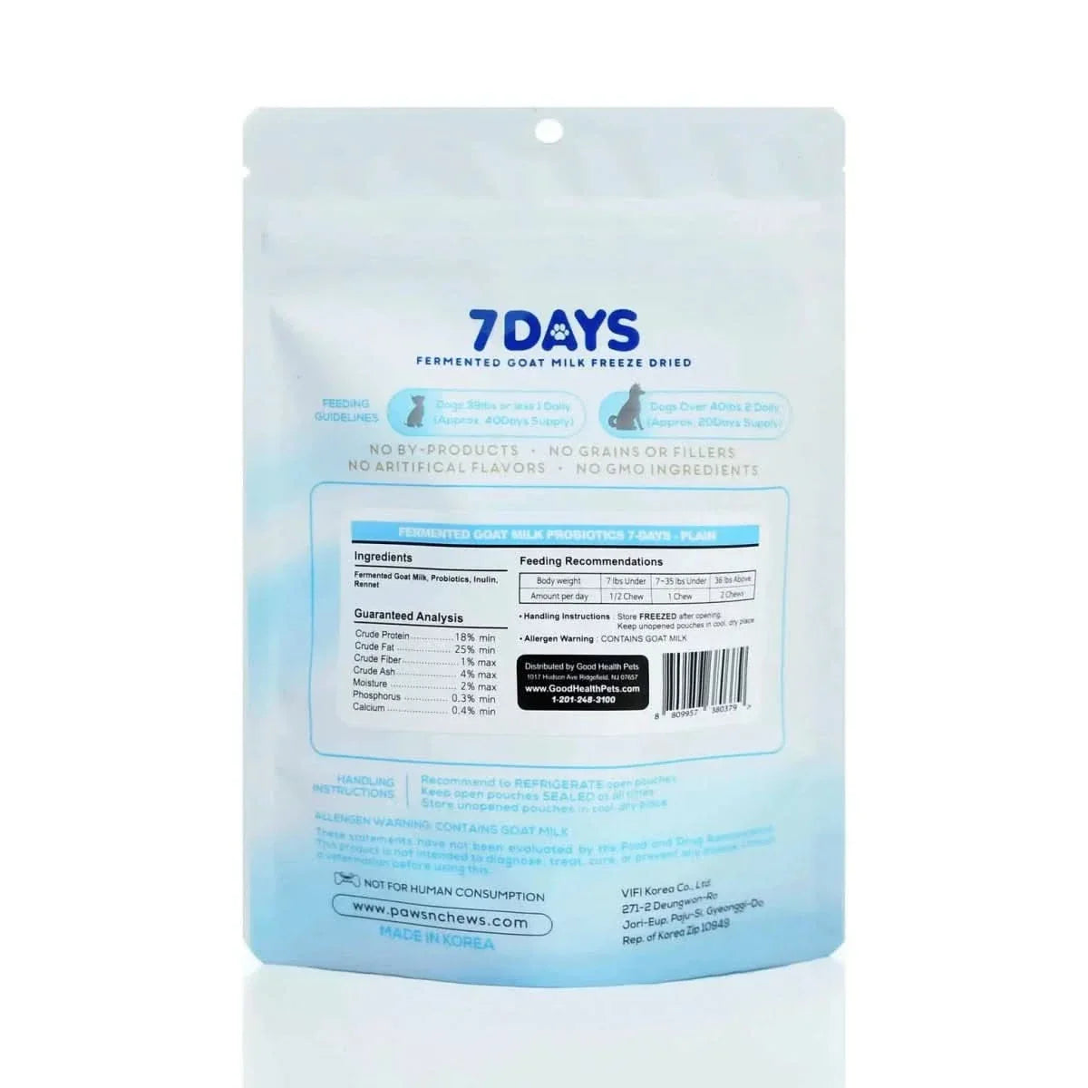 Pawsnchews 7 Days Probiotic Goat Milk Dog Treats - Talis Us