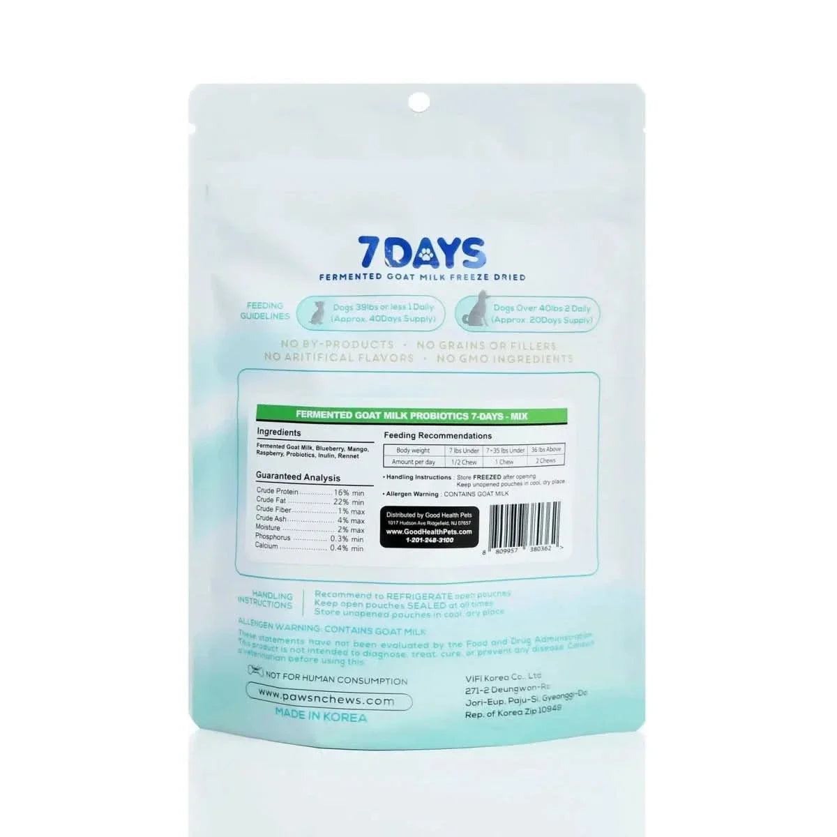 Pawsnchews 7 Days Probiotic Goat Milk Dog Treats - Talis Us