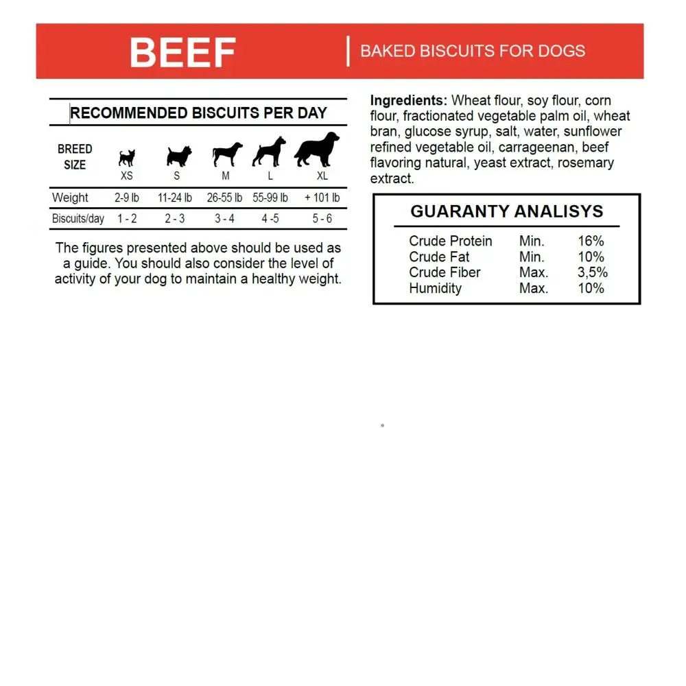 Pet Treatery Indomitable Beef Grain - Free Everyday Dog Biscuits 16.2 oz./460 gm - Talis Us