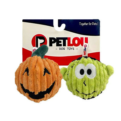 Petlou 4" EZ Squeaky Ball Twin Pack Halloween Dog Toys - Talis Us