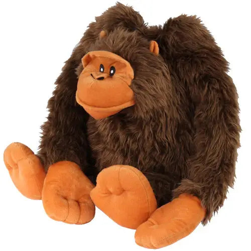 Petlou Gorilla Lou dog toy in plush material with soft arms and detailed facial features