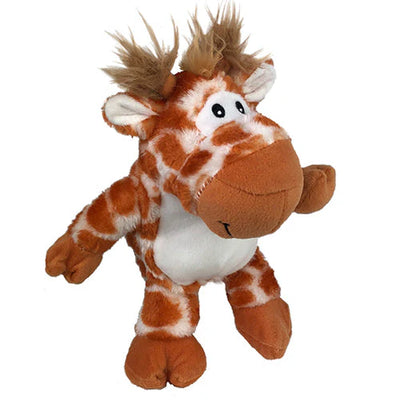Petlou squeaky dog toys featuring a plush giraffe with soft fur and squeaker for fun playtime