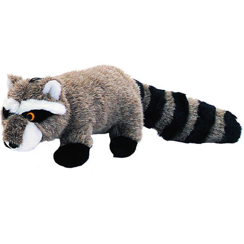 Petlou squeaky dog toys in the form of a soft raccoon plush for interactive playtime
