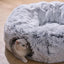 PetPals Group cat tunnel with bed combo in gray, offering cozy play and rest for your cat