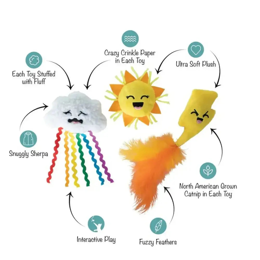 PetShop by Fringe Studio Purr - fect Weather Cat Toy Set 3pc - Talis Us
