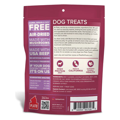 Plato Beef Jerky with Mushroom Dog Treats - Talis Us