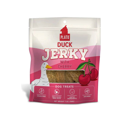 Plato Duck Jerky with Cherry Dog Treats - Talis Us