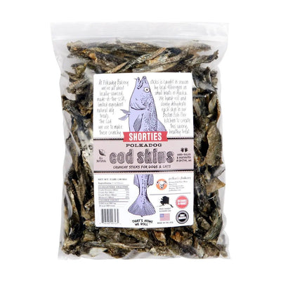 Polkadog Cod Skins Shorties Crunchy Dog and Cat Treats - Talis Us