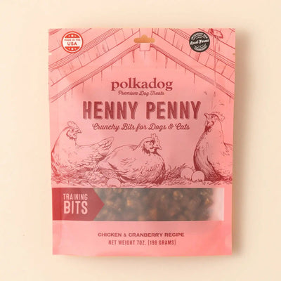 Polkadog Henny Penny Chicken & Cranberry Training Bits Crunchy Dog and Cat Treats - Talis Us