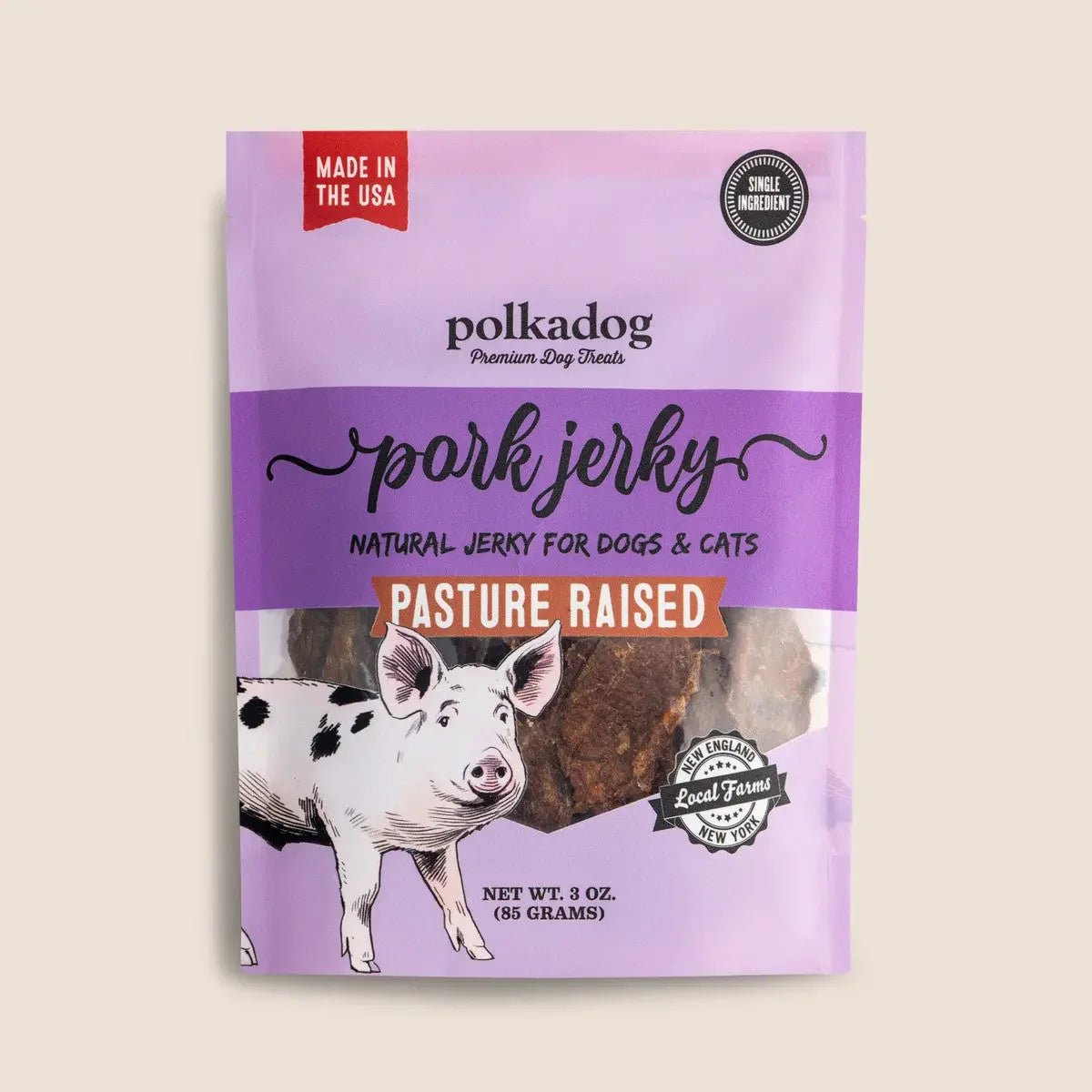 Polkadog Pouch: Pork Jerky Dog Treats - Talis Us