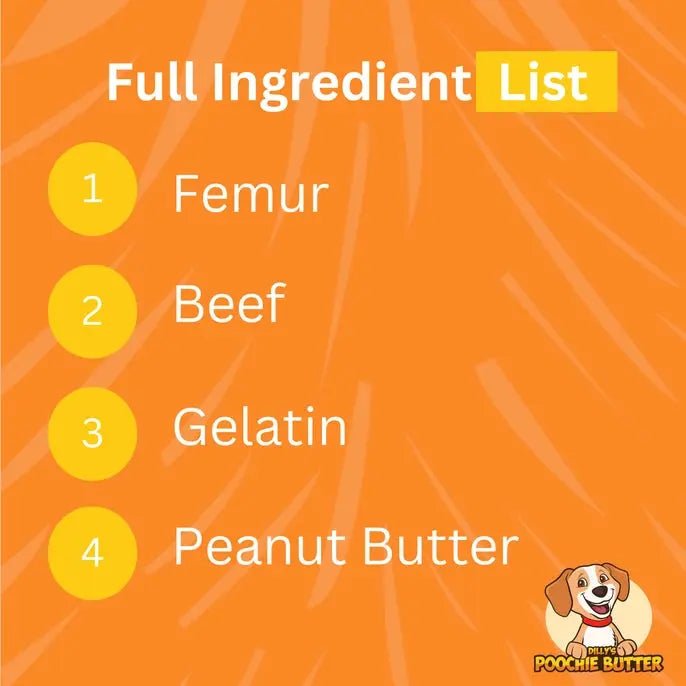 Poochie Butter Beef Femur Bone with Real Peanut Butter - Talis Us