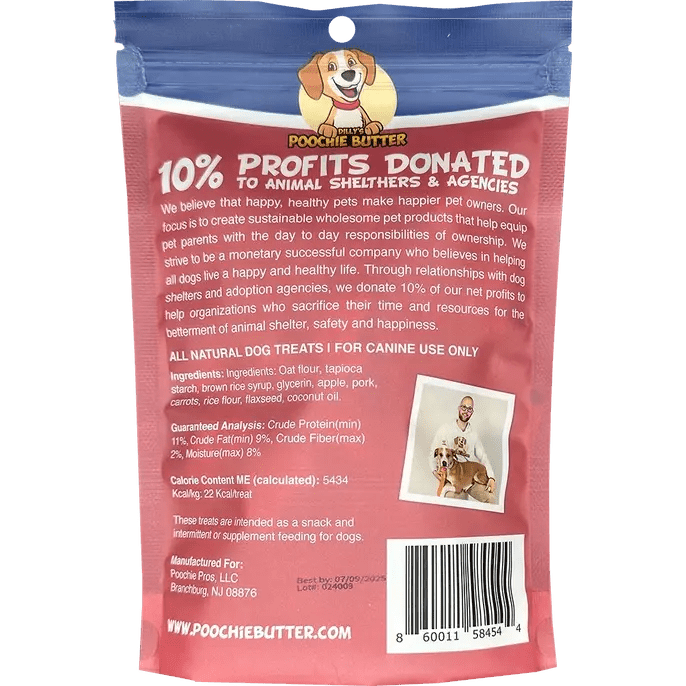 Poochie Butter Pork & Apple Soft Chewy Dog Treats 8oz - Talis Us